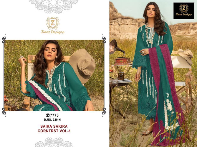 Ziaaz Designs 320 Colours Designer Pakistani Suit Catalog
